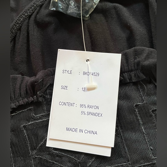 Boston Proper NWT black embellished swing dress - 12 - Picture 11 of 12